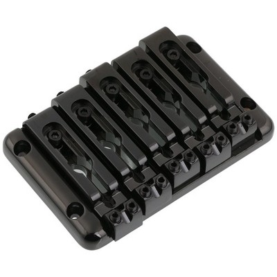 5 String Bass Bridge with Independent Adjustable Saddles BB285 Black #xh
