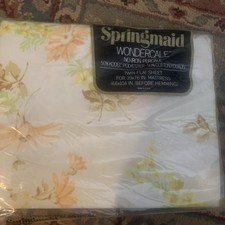 Vintage Springmaid Twin Flat No Iron Floral Vintage New Boho