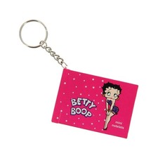 Betty Boop Notepad Keychain–Pink Retro Hardcover Diary keyring-Pocket Sized-