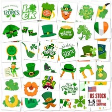 St. Patrick's Day Temporary Tattoos for Kids  Adults, 120 Irish St.Patricks