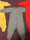 VTG Footie Sleepers Pajama Baby 6 Month Romper Sears Teddy Bears Red Blue Yellow — photo 5