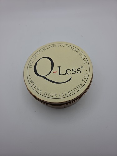 Opened Q-Less The Original Crossword Solitaire Game Puzzle 12 Dice (S6)