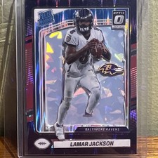 Panini Donruss Optic Lamar Jackson Baltimore Ravens Rated Rookie custom card. rookie card picture