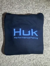 NEW Men's Huk Black Cotton Fleece Hoodie Size XLarge MSRP $50
