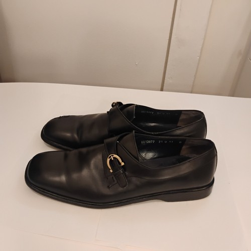 Salvatore Ferragamo Monk Strap Gancio Luxury shoes Men’s 11D Black - Picture 11 of 23