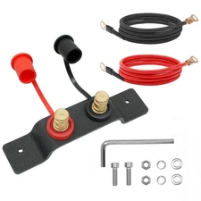 Remote Battery Jump Post Battery Charging Jumper Terminals Relocation Kit Com...