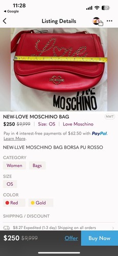 Love Moschino Crossbody Bag, NWOT, RARE Find (compare At $300) - Picture 19 of 20