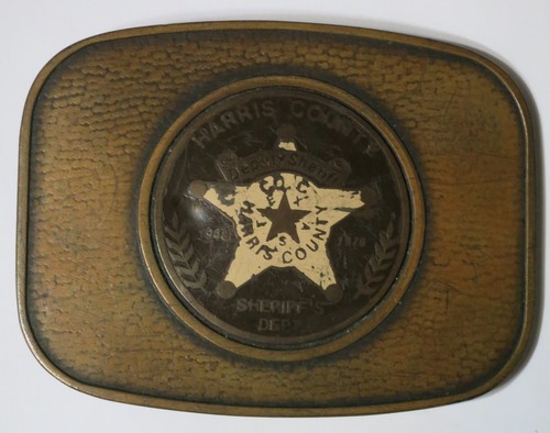 Harris County TX Sheriff's Dept. Co. C Belt Buckle 1948-1978 Retired 30 Years