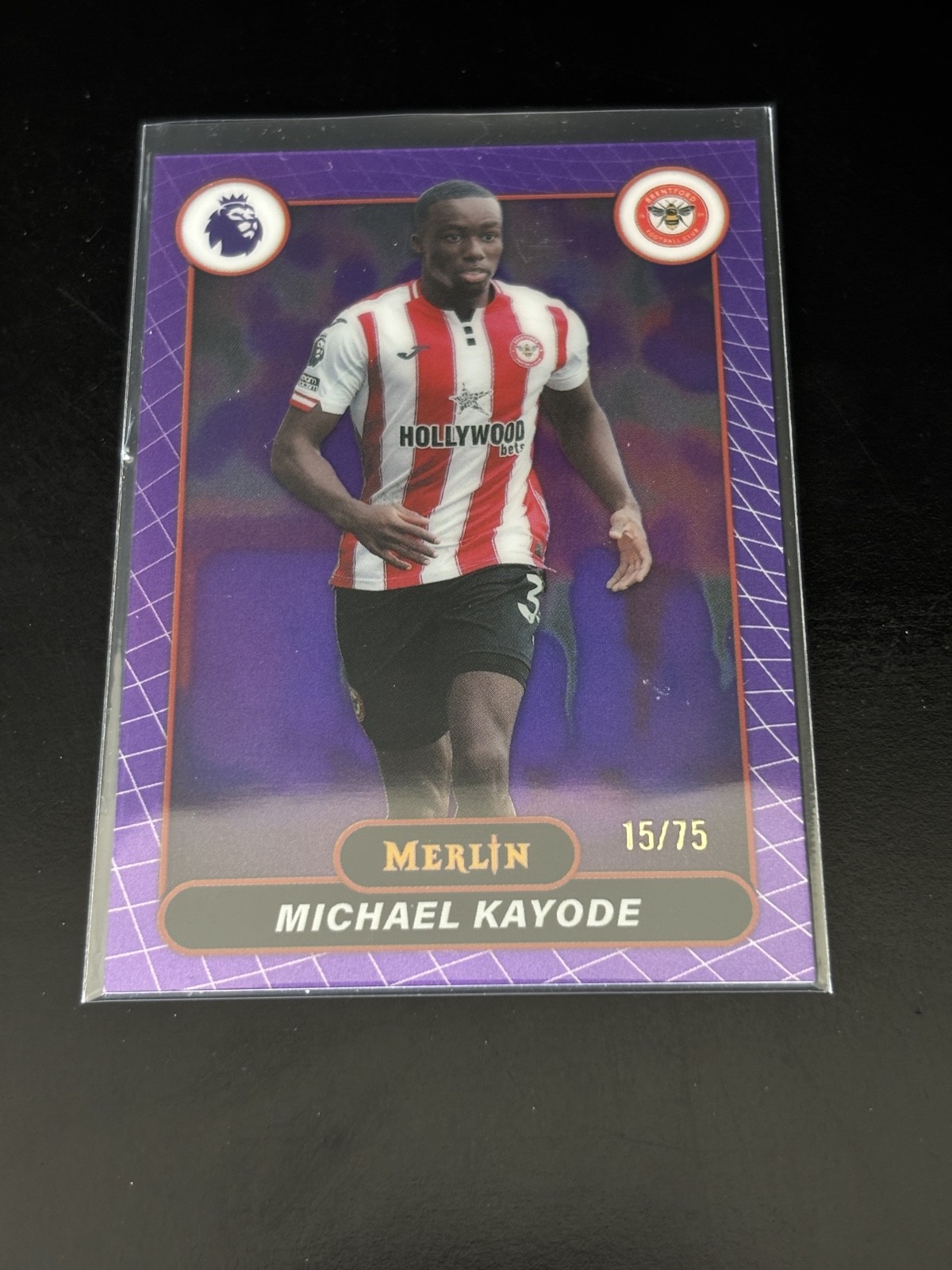 MICHAEL KAYODE 2025-26 TOPPS MERLIN CHROME Purple #37 BRENTFORD /75 TZ