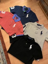 Lot 4 Polo Ralph Lauren Classic Fit Polo kids Medium 10-12 Big Pony