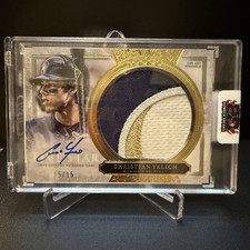 2020 Topps Five Star Christian Yelich Autographed Jumbo Patch 15/15 Brewers