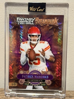 Wild Card Fantasy Football Steampunk Patrick Mahomes hologram 5/5