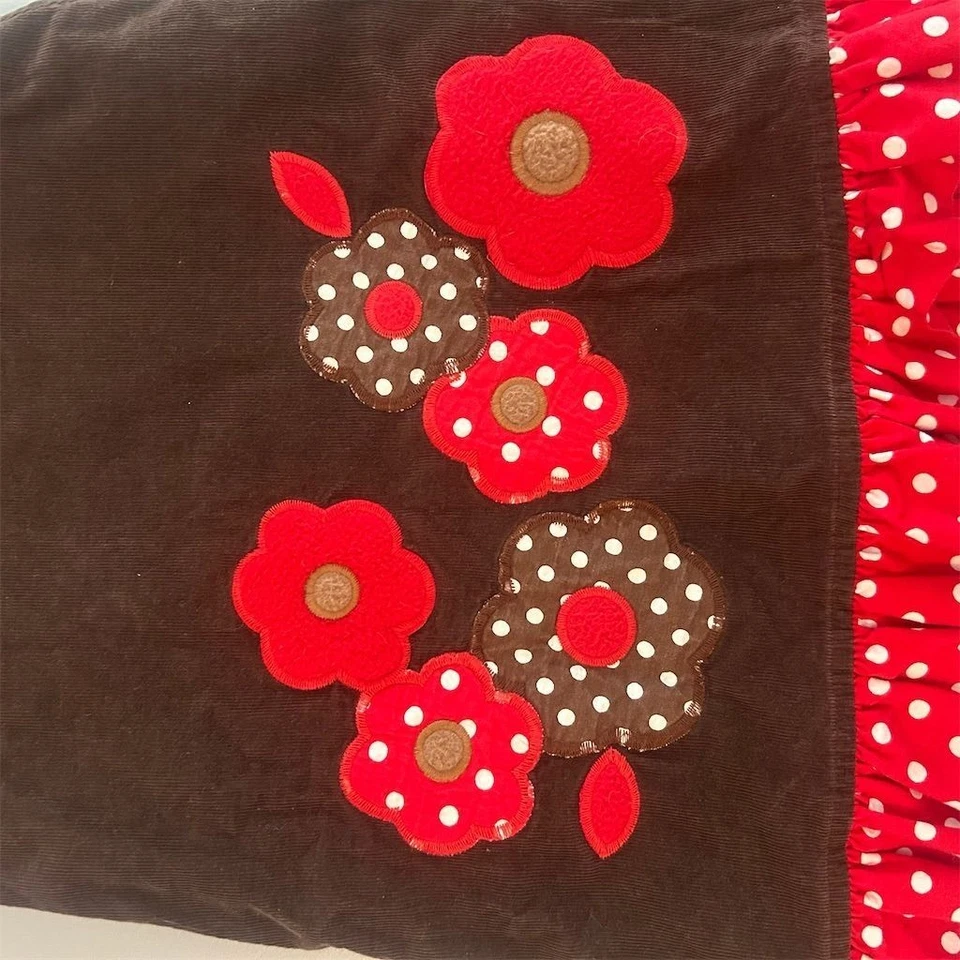 Vestido Jersey De Pana Reversible De Colección Bailey Niños Niñas Talla 5 Marrón Hecho en EE. UU. Foto 3 de 4