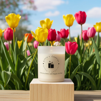 Aydens Candles - Solar Petals and Tangerine Scented Candle #317