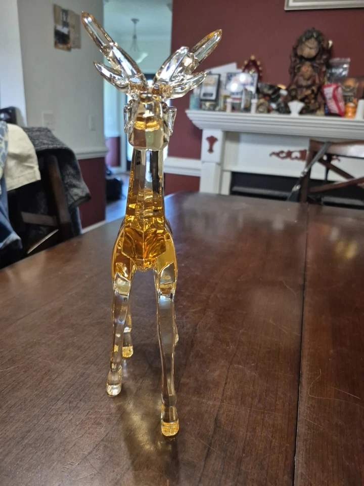 Acrylic Reindeer Figurine Statue Christmas Decoration Sculpture Gift - Image 2 of 4