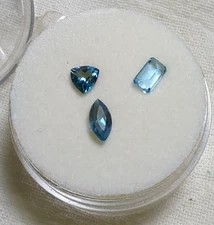 Faceted Unknown Gemstones in Gem Jar- Vintage Estate Find