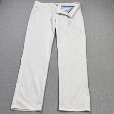 Peter Millar Surge Performance Golf Chino Pants Mens 35x30 White Flat Front