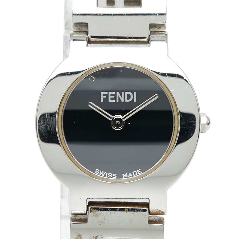 FENDI Watches 3050L Quartz made in Switzerland black dial Women 【Used】
