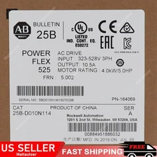 Allen-Bradley 25B-D010N114 PowerFlex 525 4kW (5Hp) AC Drive Factory US Free Tax