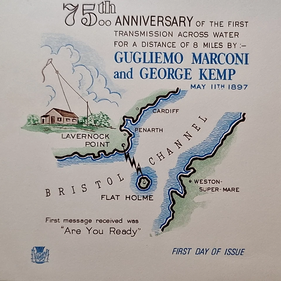 Great Britain: 75th Anniv. of 1st transmission over water; First Day Cover, FDC - Image 4 of 4