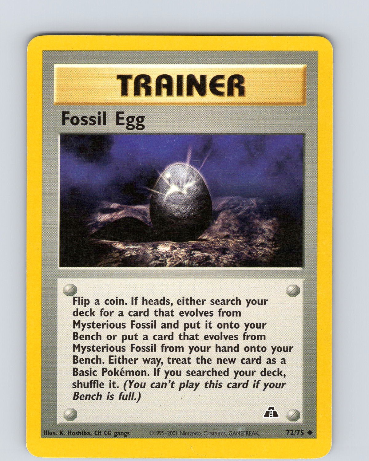 Pokemon TCG Fossil Egg Neo Discovery 72/75 Unlimited Uncommon Card WOTC LP-NM