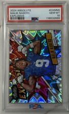 2024 Panini Absolute - Explosive Malik Nabers #EX-MNS (RC) Gem MT PSA 10