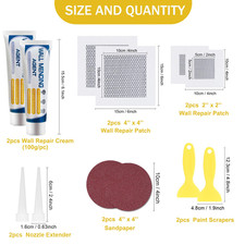 Wall Filler Repair Kit,Wall Repair Cream,Wall Spackle Polyfiller Kit with Dry...