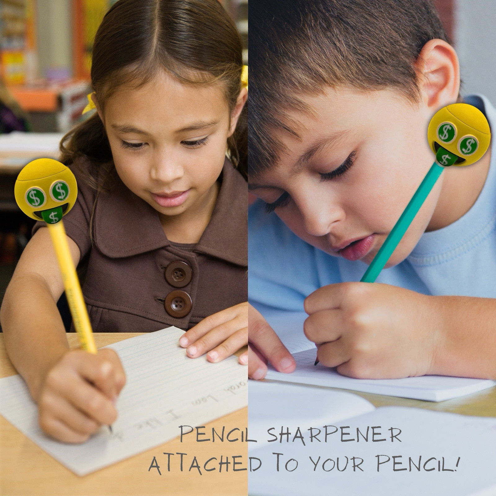 Toppiez! Premium Money Face Emoji Multipurpose Pencil Topper (pack Of 2)