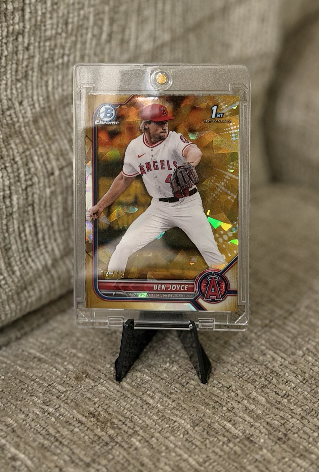 2022 Bowman Draft Sapphire Los Angeles Angels Ben Joyce 1st Gold /15