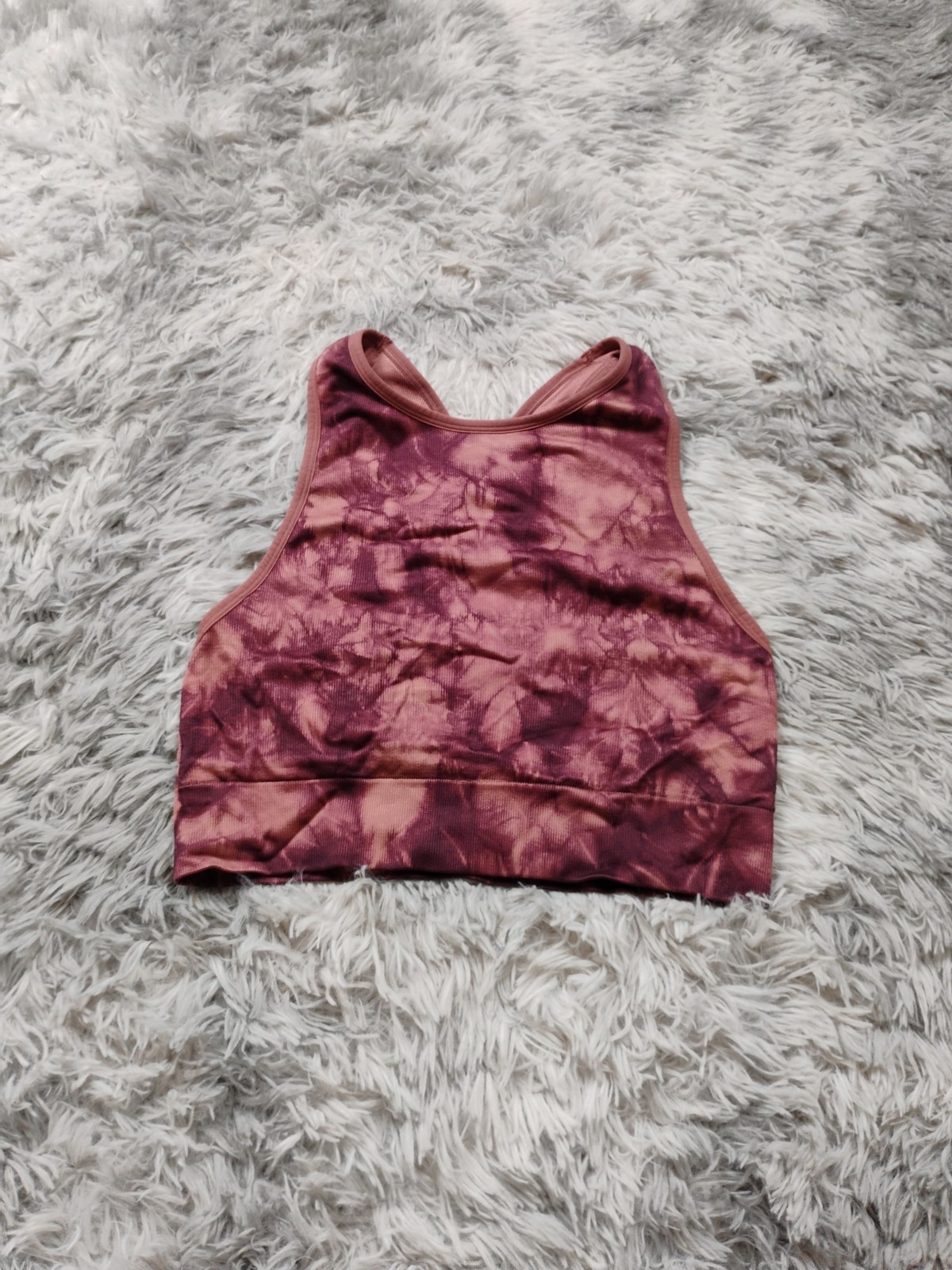Victoria’s Secret Womens High Neck Sports Bra Bralette Size XL Athletic tie-Dye