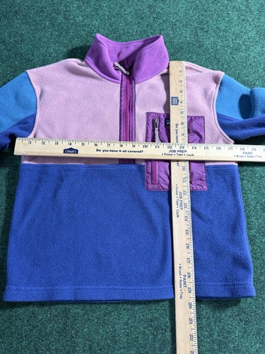 Patagonia Girls Microdini Sound Blue Pull Over Sz Medium Pink Blue Outdoor - Picture 9 of 9