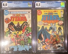 DC Comics New Teen Titans #1 & #2 graded 8.0 & 8.5 respectively.  Key Books!