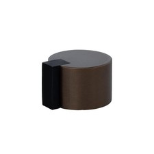 EVI Rustic Brass Door Stop Adhesive Fastening Black Rubber 1.1x0.79 Inch