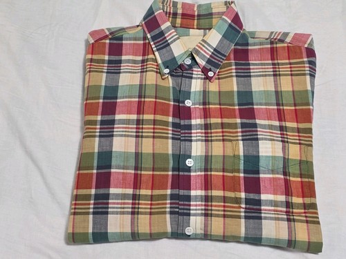 Band of Outsiders Madras Lightweight Button-up L/S Plaid Shirt Medium