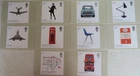 10 x 2009 MINT ROYAL MAIL PHQ CARDS 318 (1-10)- BRITISH DESIGN CLASSICS - UNUSED