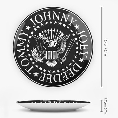 RAMONES Joey Ramone Dee Dee CBGB NYC Punk Rock Music Inspired Gift Wall Plate