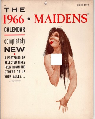 The Maidens 1966 Calendar - Artwork by J. Peterson, Good Shape, Ships Free