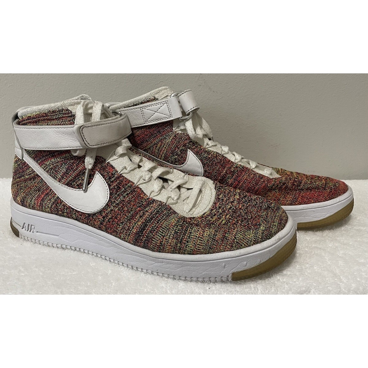 Nike Air Force 1 Flyknit Multicolor High-Top Men\'s Athletic Shoes Nike Air Force 1 Mid Flyknit Multi-Color White Men main image 3