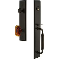 Grandeur Fifth Avenue Solid Brass Rose Dummy  C  Grip Handleset -