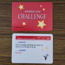 Rosa Parks Monopoly America Special Ed 2002 Replacement Challenge Card