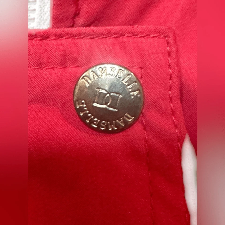 Chaqueta Parka Damselle Aislada Invierno Rojo Nieve Imitación Gamuza y Piel Con Capucha Talla S Foto 4 de 4