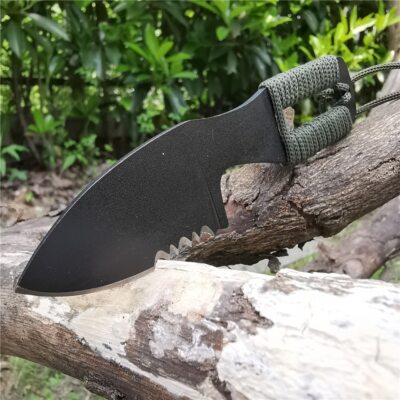 Small, Compact, Green Lanyard HandleEveryday CarrySelf-defense Straight Blade