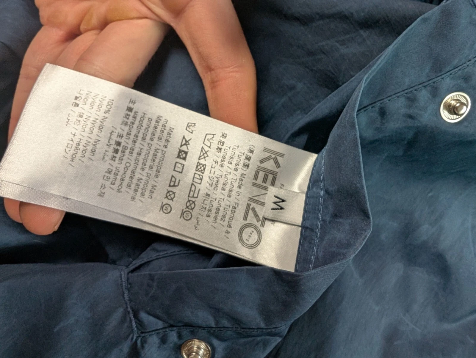 Giacca con cappuccio mezza estate boxy Kenzo Paris Navy