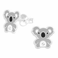 Koala Ohrringe Ohrstecker 925 Silber - Kinder Damen MäDchen Schmuck