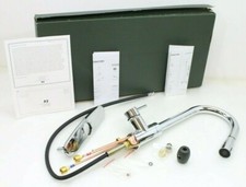 Huntington Brass 51181-01 Single-Handle Pull-Down Kitchen w/ Deck Plate - NEW