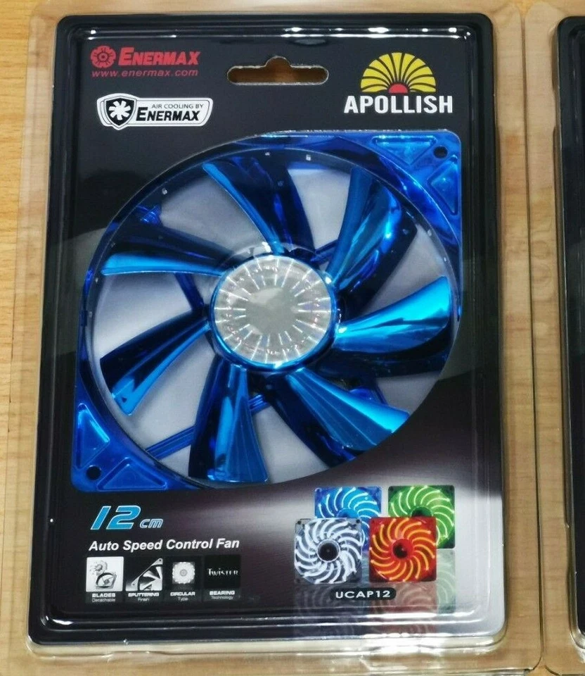 Enermax Apollish Twister magnetic Bearing 12cm case Fan 15x LEDs - Image 2 of 4