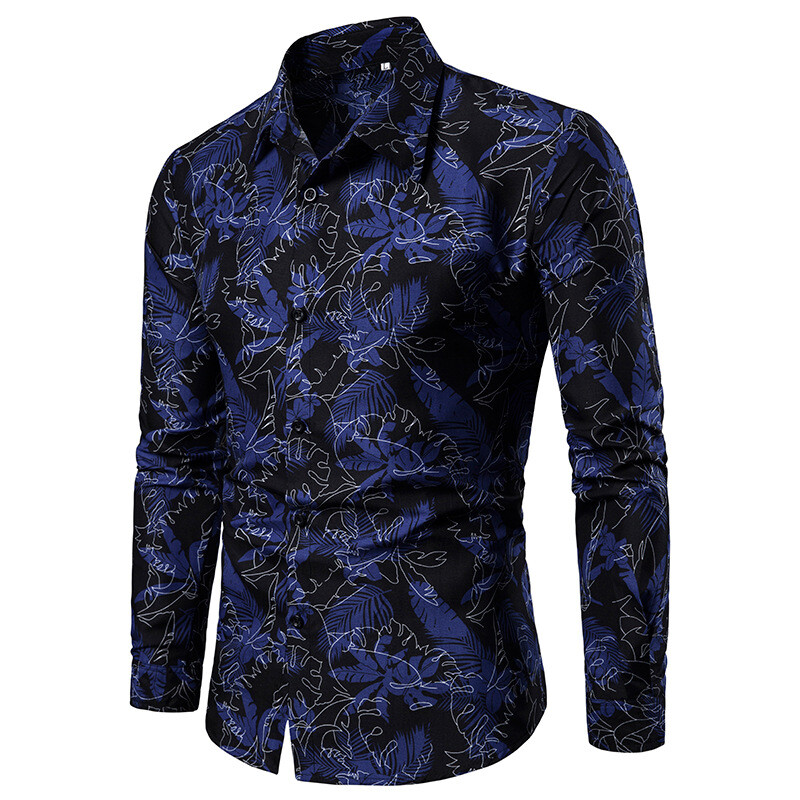 Mens Slim Fit Casual Shirts Long Sleeve Top Button Down Shirt Party Fashion