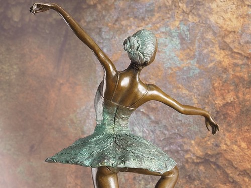 Bronzeskulptur Ballerina – Elegante Tänzerin im Antiken Stil | 46 cm Hoch - Bild 4 von 6