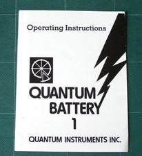 Quantum Battery 1 Operating Instruction Manual Original