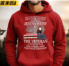 Only Two Defining Forces Have Ever Offered To Die For You Jesus RED 3D HOODIE